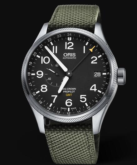 Oris Aviation Big Crown Pointer GMT SMALL SECOND 45mm Replica Watch 01 748 7710 4164-07 5 22 14FC
